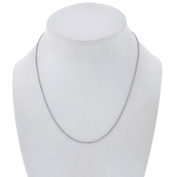 Vintage ATI India Sterling Silver 925 1.0mm Cable Link Chain Necklace 16" - Picture 1 of 3